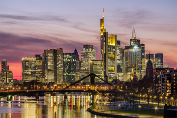 Frankfurt Skyline at sunset
