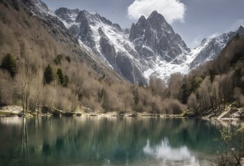 Fototapeta na wymiar A Lake in the Pyrenees