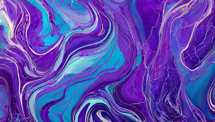 abstract colourful marble pattern acryl paint texture wallpaper background purple and blue