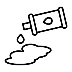 Oil Spill Line Icon