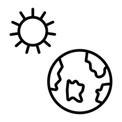 Greenhouse Effect Line Icon