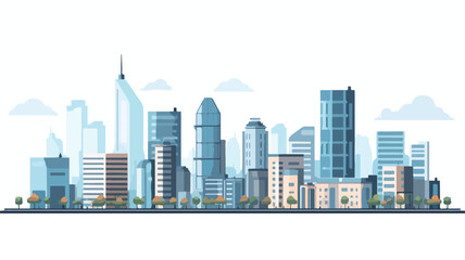 Fototapeta na wymiar Buildings city scape isolated icon vector illustrat