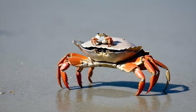 A Crab With A Barnacle Hitching A Ride Upscaled 4