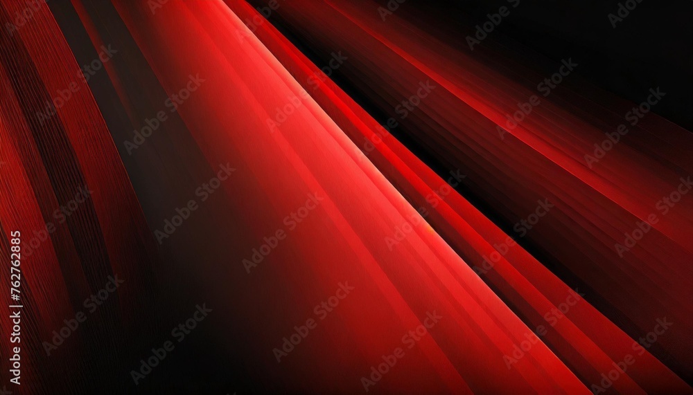 Wall mural red and black background design with intersecting wavy lines in abstract pattern dramatic spotlight 