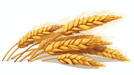 Bunch of wheat. Agricultural image with natural ear