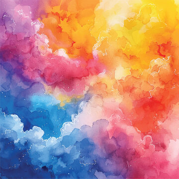 abstract cloud painting watercolour vector illustration for background