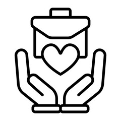 Obraz premium Social Services Line Icon