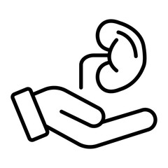 Organ Donation Line Icon