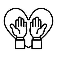 Hand Up Line Icon