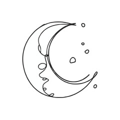 drawing of tthe moon