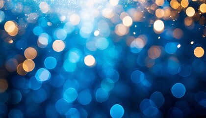 abstract blue background with bokeh and highlights festive backdrop generative
