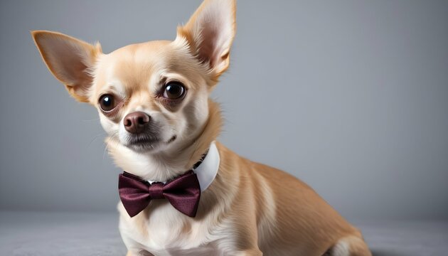 A Chihuahua Wearing A Bowtie For A Formal Occasion Upscaled 4