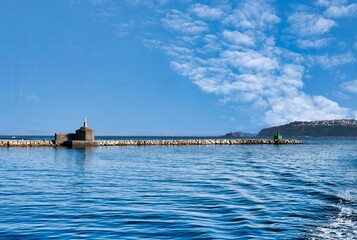 The entrance to the port of the beautiful and characteristic island of Procida (Naples)