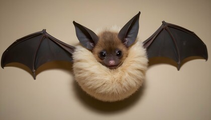 A Bat With Its Wings Tucked In Resembling A Furry Upscaled 7