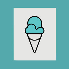 a drawing of an ice cream cone