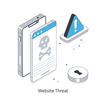 Website Threat isometric stock illustration. EPS File stock illustration.