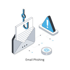 Email Phishing isometric stock illustration. EPS File stock illustration.