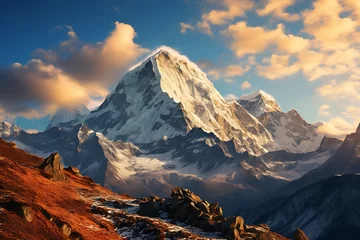 Foto auf Acrylglas Annapurna Beautiful mountain landscape in Himalayas, Annapurna Circuit Trek, Nepal