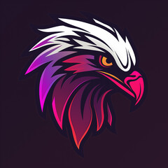 Fototapeta premium Powerful and captivating abstract bald eagle head mascot logo design that embodies strength and resilience. Create gaming logo with this iconic symbol.
