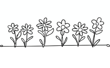 a drawing of flowers