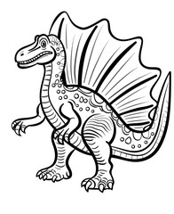 Fototapeta premium hand drawn vector illustration of a dinosaur Ai generative 