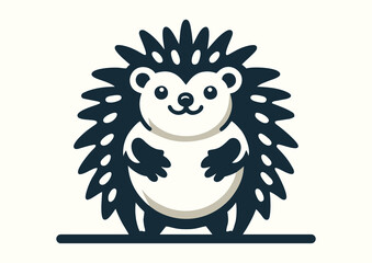 Hedgehog. Silhouette logo vector illustration