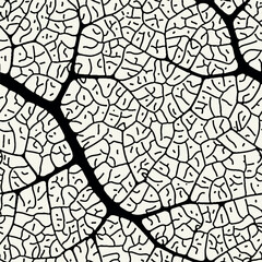 Obraz premium Vector seamless pattern. Monochrome organic shapes. Stylish creative print. Abstract natural leaf capillares texture. Hand drawn abstract background. Can be used as swatch in Illustrator.