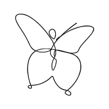a drawing of a butterfly