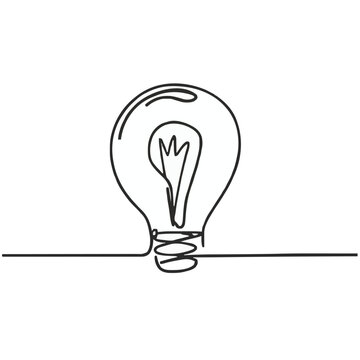 a drawing of a light bulb with a light bulb on it.