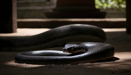 A Cobra Lurking In The Shadows Of A Temple Upscaled 3 2