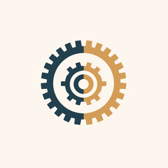 SAAS Cloud Computing Gears logo Vector. Software as a Service Internet Storage Illustration. Digital Web Server and Data Center Services Logo