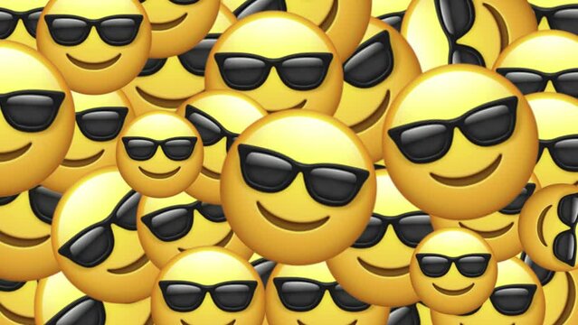 Bring cool vibes to your videos with a playful transition featuring a sunglasses emoji, adding a touch of style and fun to your content