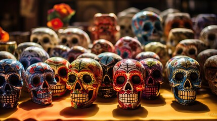 Fototapeta premium Dia de Muertos Souvenirs, San Miguel de Allende, Guanajuato, Mexico.