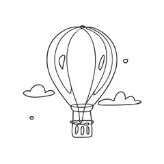 a drawing of a hot air balloon