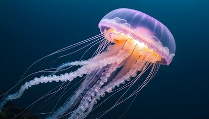 A Jellyfish With Tentacles That Light Up The Sea Upscaled 8 2