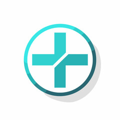 Medical health-care logo design template, clinical services logo vector illustrator