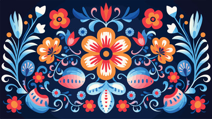 Decorative element with mexican talavera pattern. D