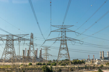 View of a power plant in Dubai, United Arab Emirates.
