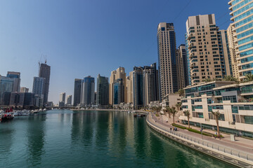 Naklejka premium View of Dubai Marina, United Arab Emirates.