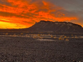 Majestic Sunset in the Mountain and Amazing Clouds color 