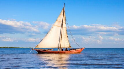 Fototapeta premium Traditional Malagasy sail boat. Morondava, Madagascar.