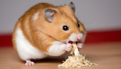 A Hamster Gnawing On A Chew Stick To Trim Its Teet Upscaled 6