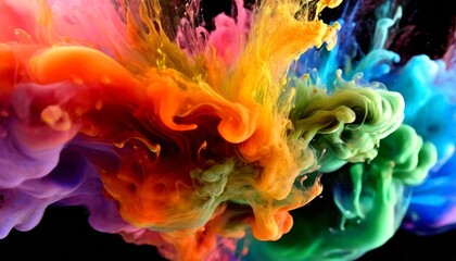color ink water rainbow background blend abstract cloud paint swirl burst colorful ink abstract...
