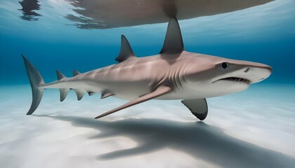 A Hammerhead Shark With Its Eyes Scanning The Ocea Upscaled 6