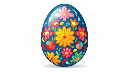 Easter egg sign icon. Easter tradition symbol. flat