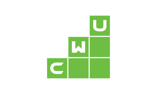 CWU initial letter financial logo design vector template. economics, growth, meter, range, profit, loan, graph, finance, benefits, economic, increase, arrow up, grade, grew up, topper, company, scale