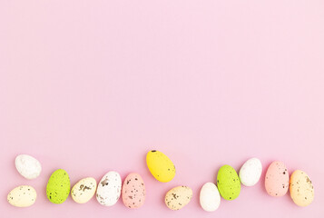 Fototapeta na wymiar Easter background with easter eggs