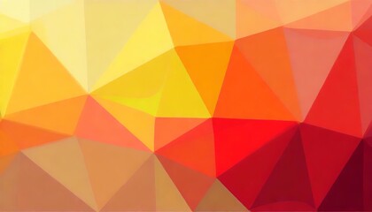 colorful polygon background in yellow orange and red tone