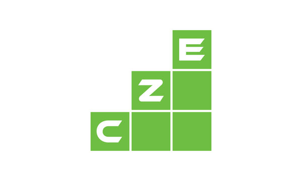 CZE initial letter financial logo design vector template. economics, growth, meter, range, profit, loan, graph, finance, benefits, economic, increase, arrow up, grade, grew up, topper, company, scale