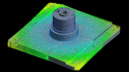 Mechanic simulation engineering - Stress and breakpoint analysis of mechanical part under force and moment conditions
